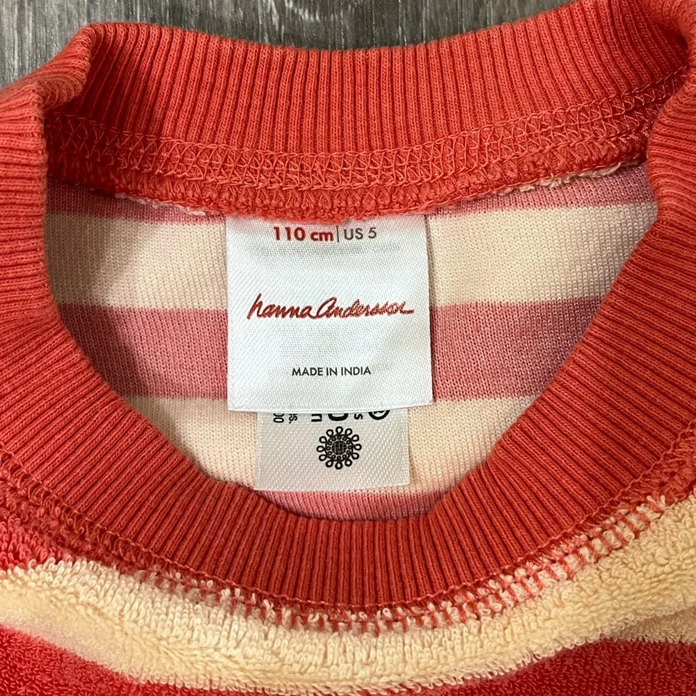 Hanna Andersson Striped Loop Terry Crewneck